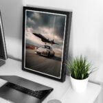 porsche with plane-digital art