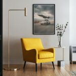 porsche with plane-digital art