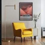 Porsche 911 Blaze – Red & White Digital Art