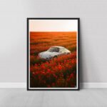 Porsche 911 Flower Blossom – Floral Digital Art