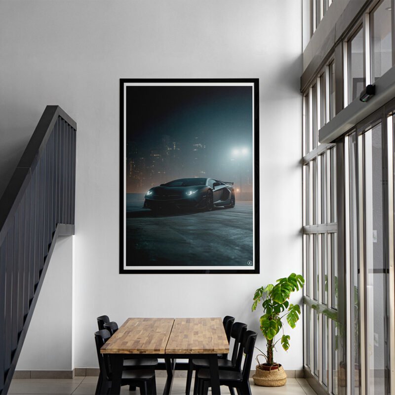 Lamborghini Black & Red – Inferno Edition Digital Art