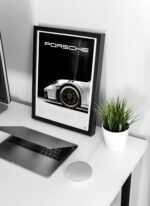 Porsche 911 Black and White Digital Art