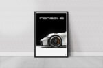 Porsche 911 Black and White Digital Art