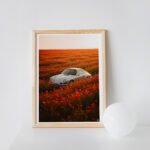 Porsche 911 Flower Blossom – Floral Digital Art