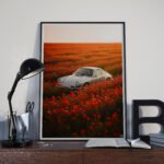 Porsche 911 Flower Blossom – Floral Digital Art