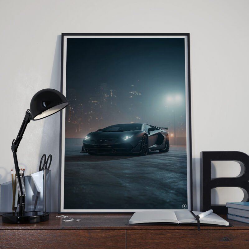 Lamborghini Black & Red – Inferno Edition Digital Art