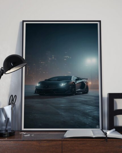 Lamborghini Black & Red – Inferno Edition Digital Art