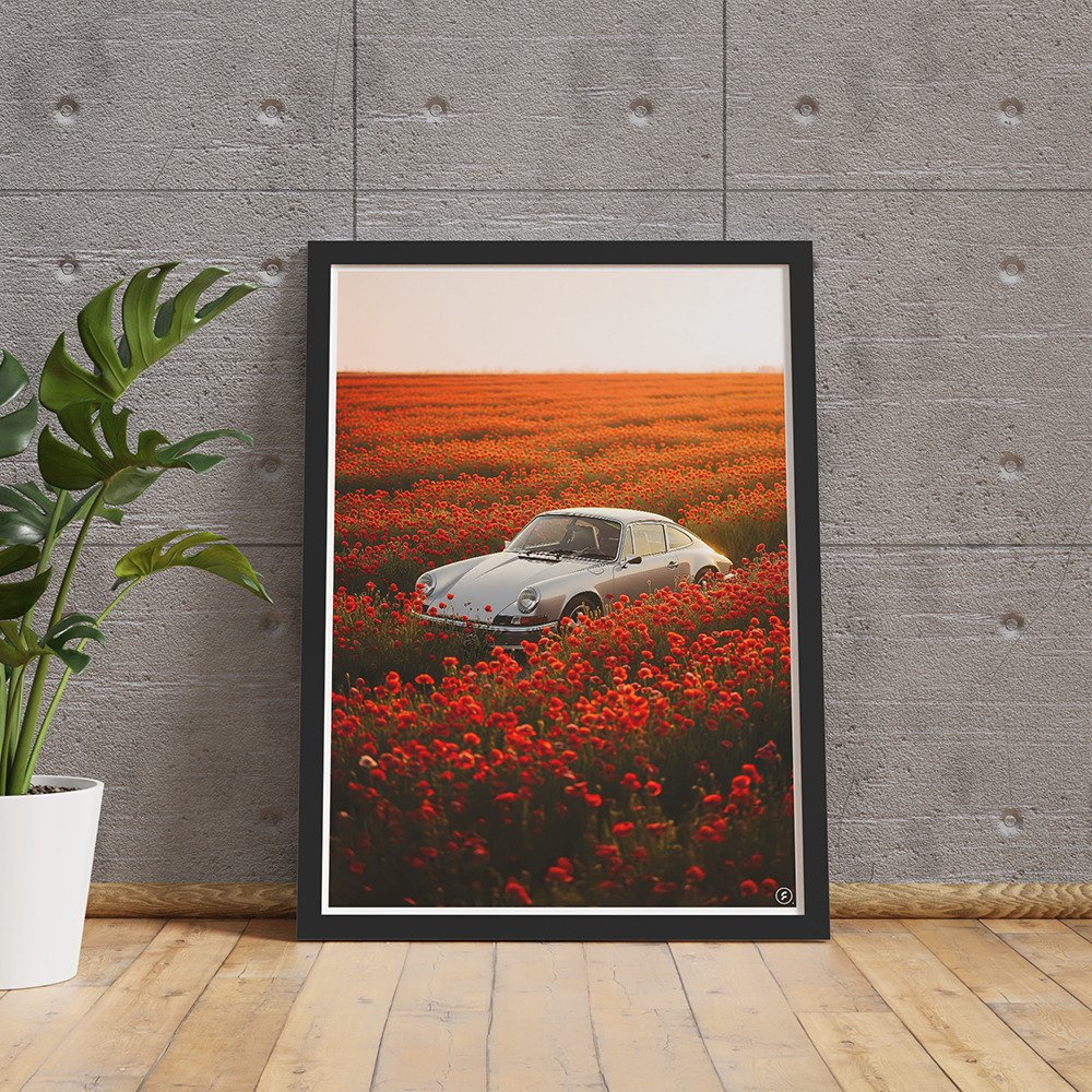 9 Porsche 911 Flower Blossom – Floral Digital Art