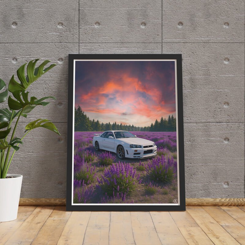 “Nissan GTR R34 – Midnight Velocity Cinematic Poster”