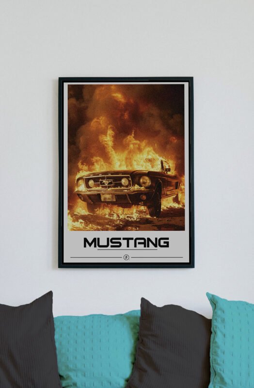 Mustang on Fire– Speed & Luxury Digital Art