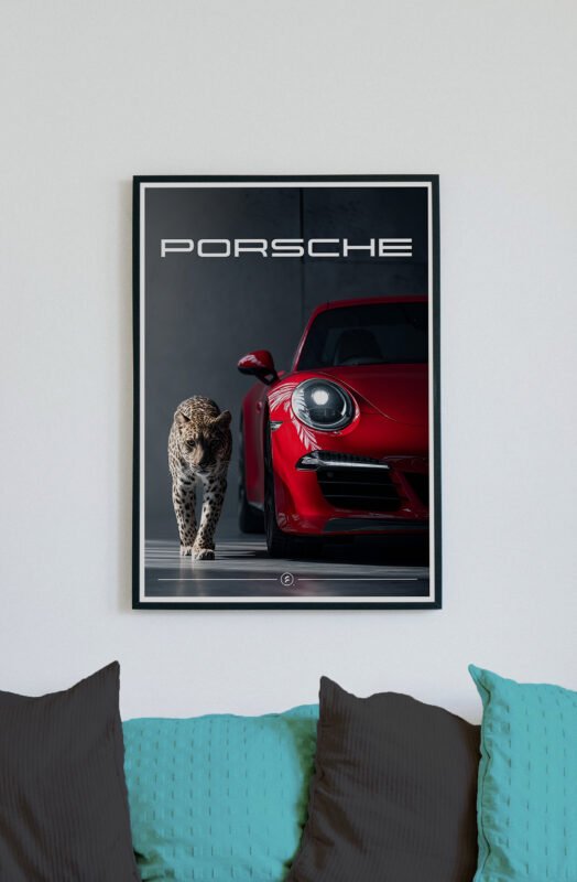Porsche 911 Lion- Digital Art