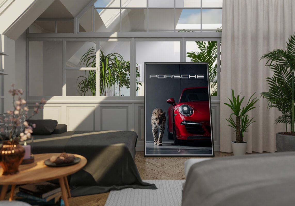 Porsche 911 Lion- Digital Art