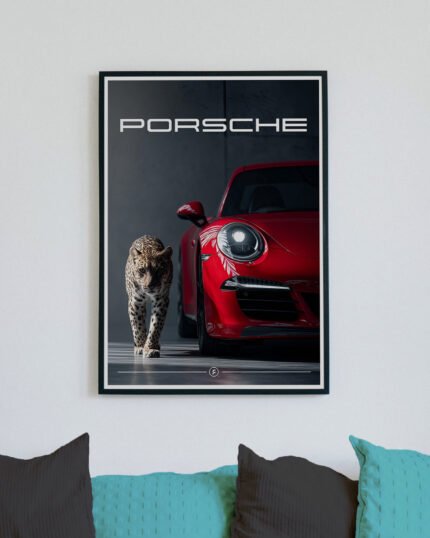 Porsche 911 Lion- Digital Art
